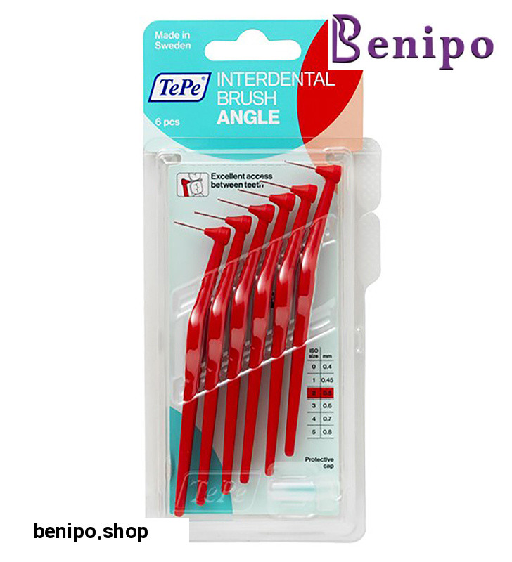 مسواک بین دندانی مدل Angle با برس نرم سایز 2 بسته 6 عددی