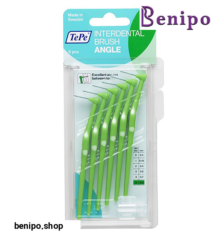 مسواک بین دندانی مدل Angle با برس نرم سایز 5 بسته 6 عددی