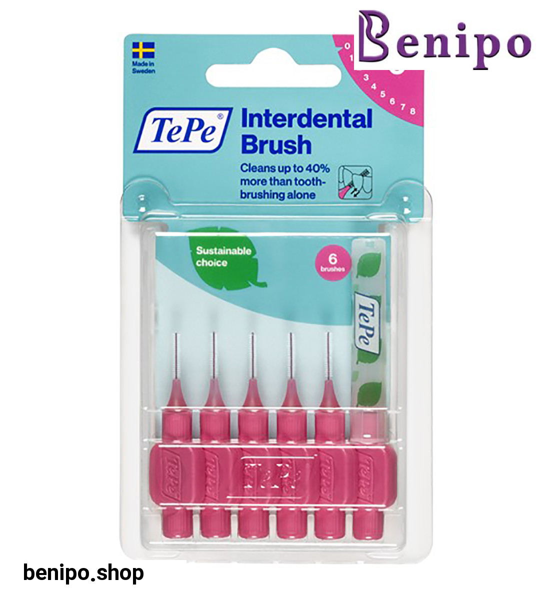 مسواک بین دندانی مدل Original با برس نرم سایز 0 بسته 6 عددی