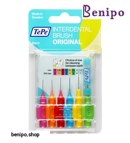 مسواک بین دندانی مدل Original Mixed Pack با برس نرم سایز 0 تا 5 بسته ۶ عددی