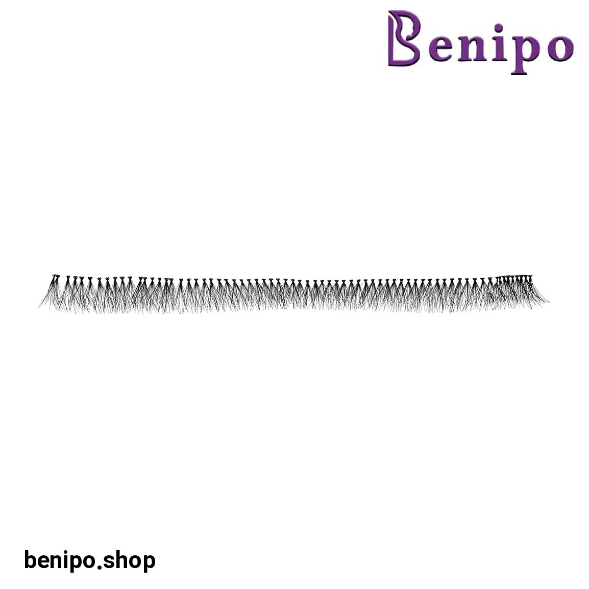 مژه مصنوعی ریسه ای مدل سه بعدی سایز 12