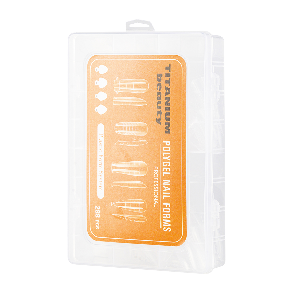 قالب کاشت ژل ناخن مدل ترکیبی همراه با قالب سیلیکونی فرنچ بسته 288 عددی