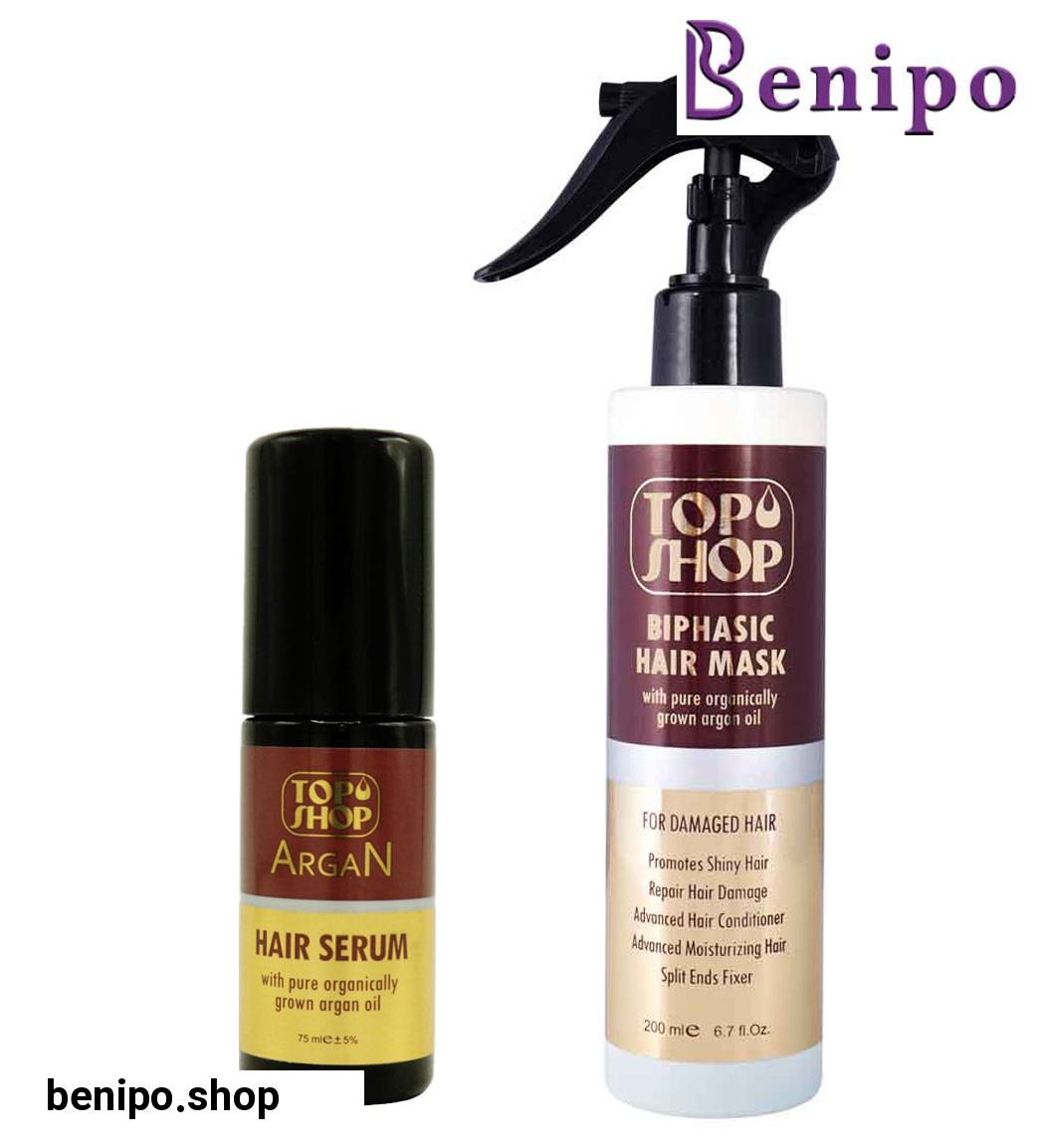 پک سرم مو آرگان و دوفاز کراتینه مو آرگان