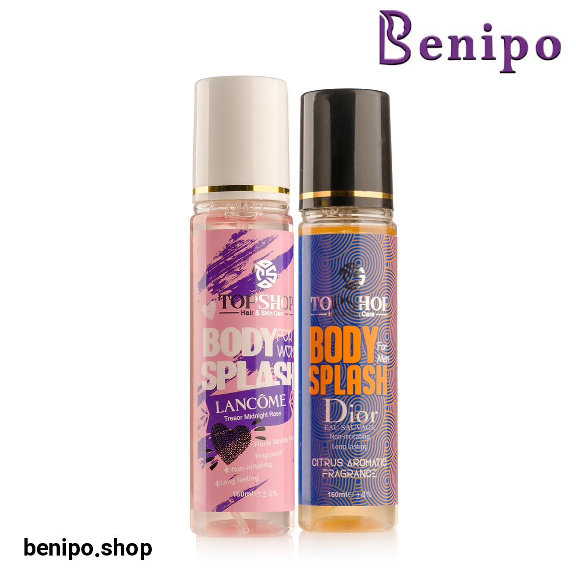 ست بادی اسپلش زنانه و مردانه مدل Lancome Midnight Rose و Dior Sauvage حجم 160 میلی لیتر مجموعه 2 عددی