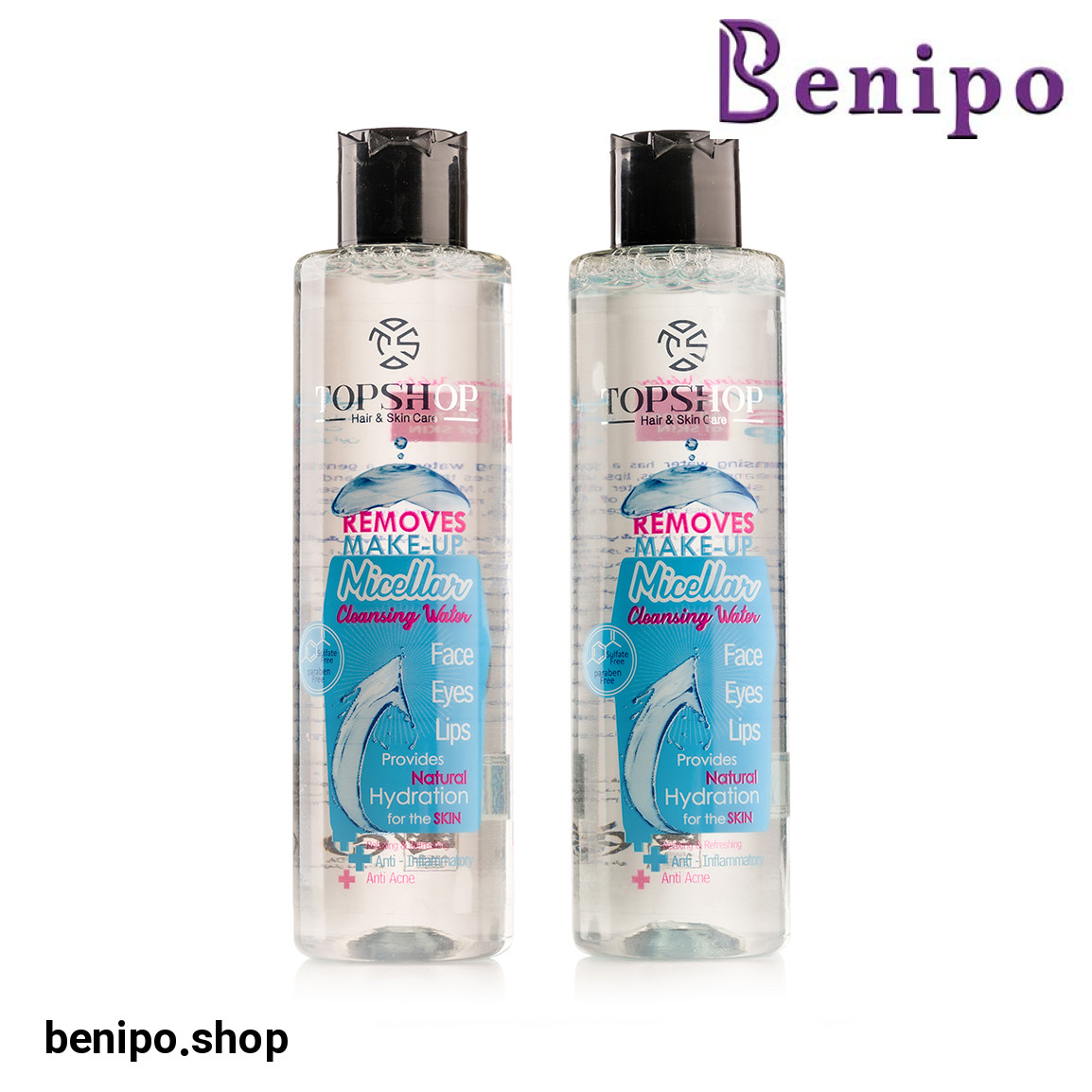 میسلار واتر تاپ شاپ مدل V03 حجم 200میلی لیتر مجموعه 2 عددی