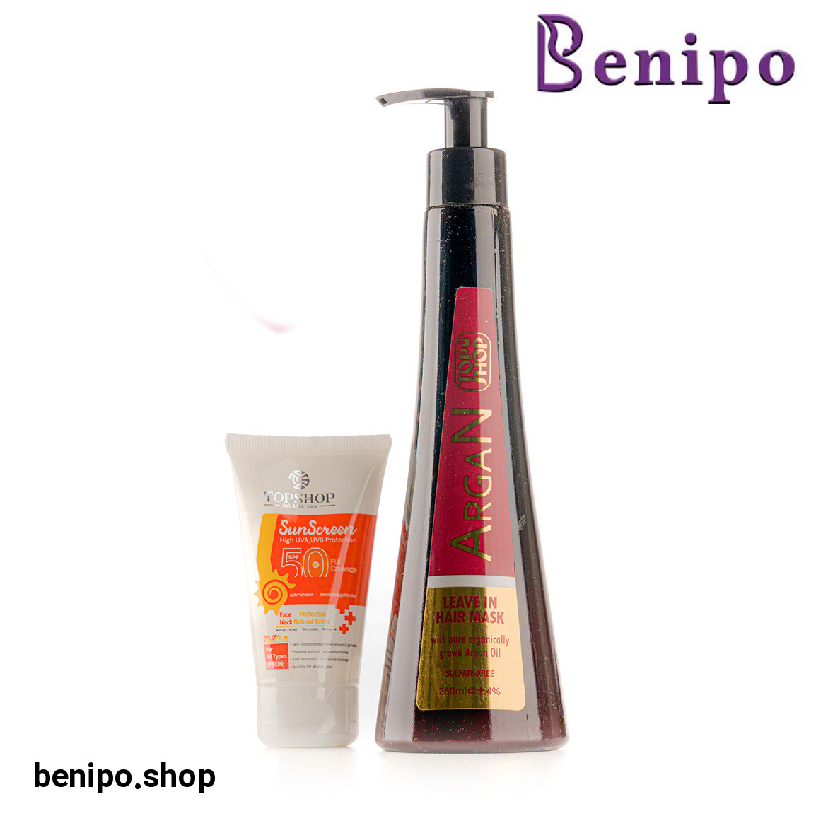پک کرم ضدآفتاب به همراه ماسک مو مدل Argan