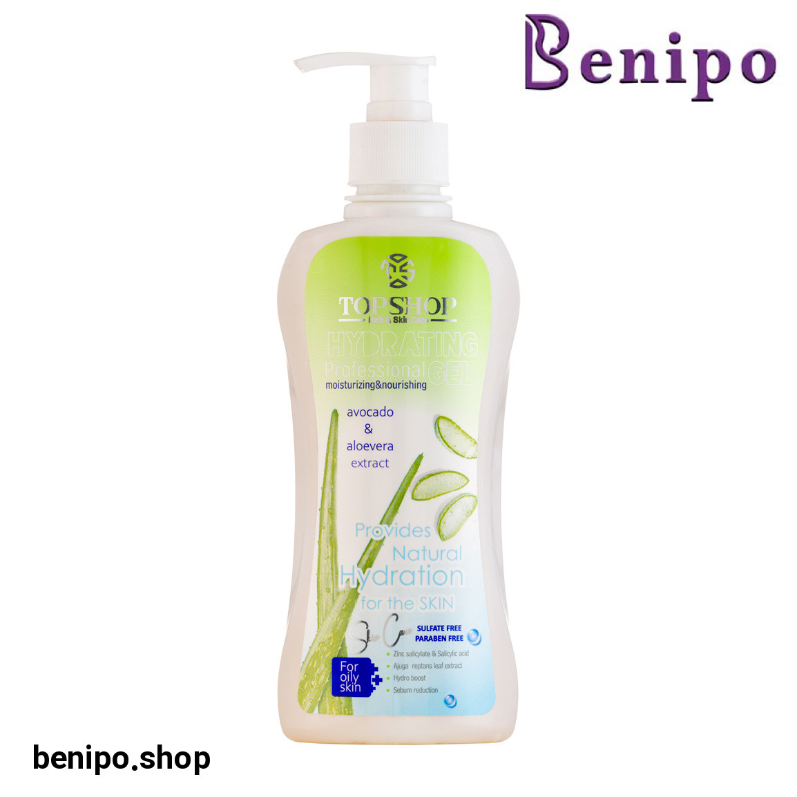 ژل آبرسان صورت حاوی آلوئه ورا و آووکادو حجم 300 میلی لیتر