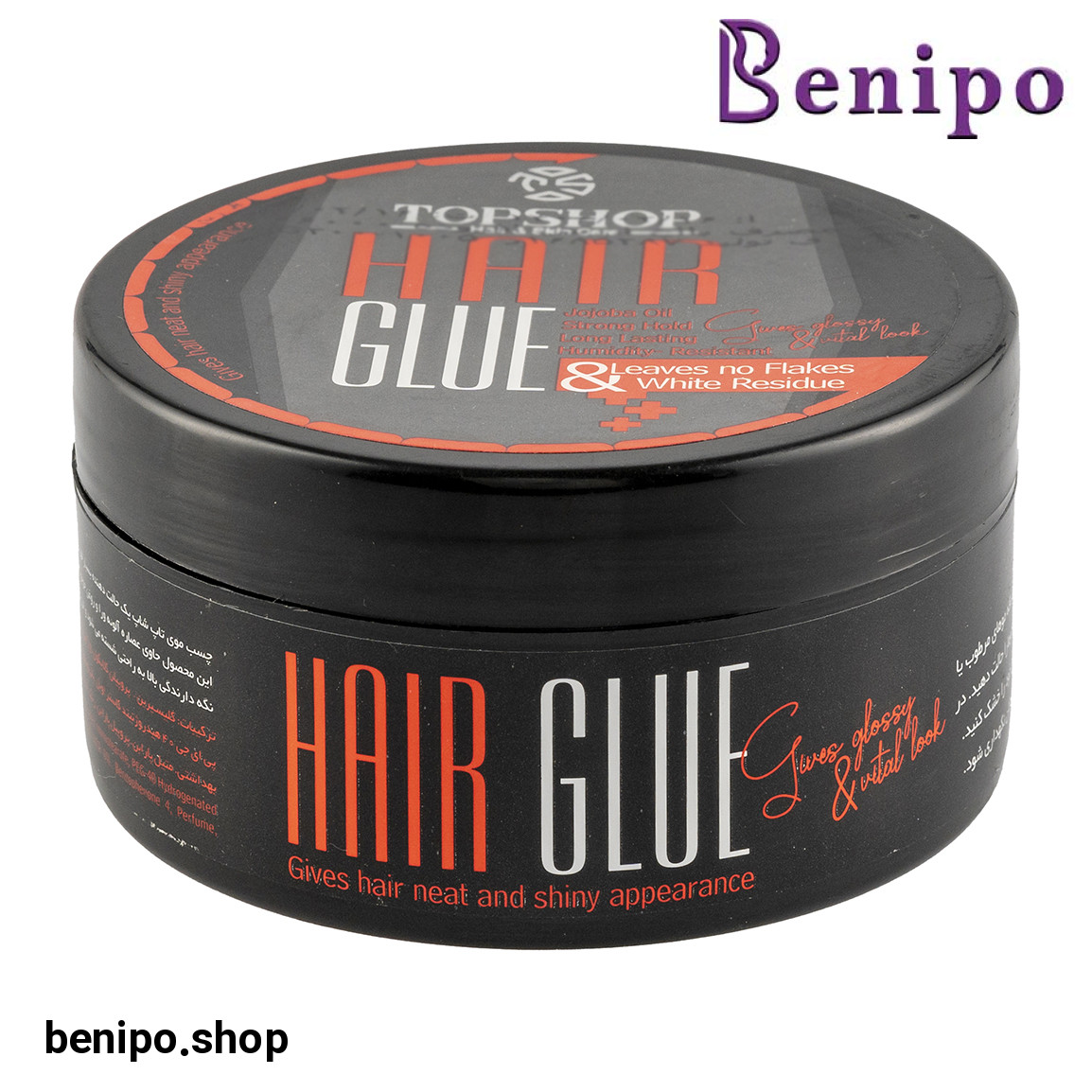 چسب مو حاوی روغن جوجوبا تاپ شاپ حجم 200 میلی لیتر