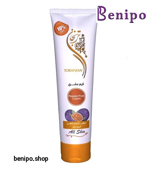 کرم مرطوب کننده و آب رسان تیوبی عشق حاوی پشن فروت مناسب انواع پوست حجم 100میلی لیتر