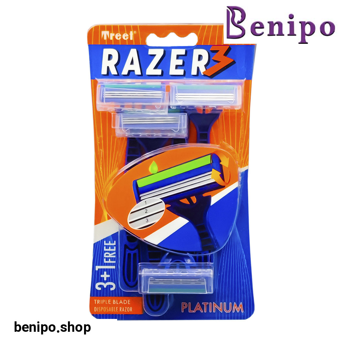 خودتراش مدل 3Blades بسته 4 عددی