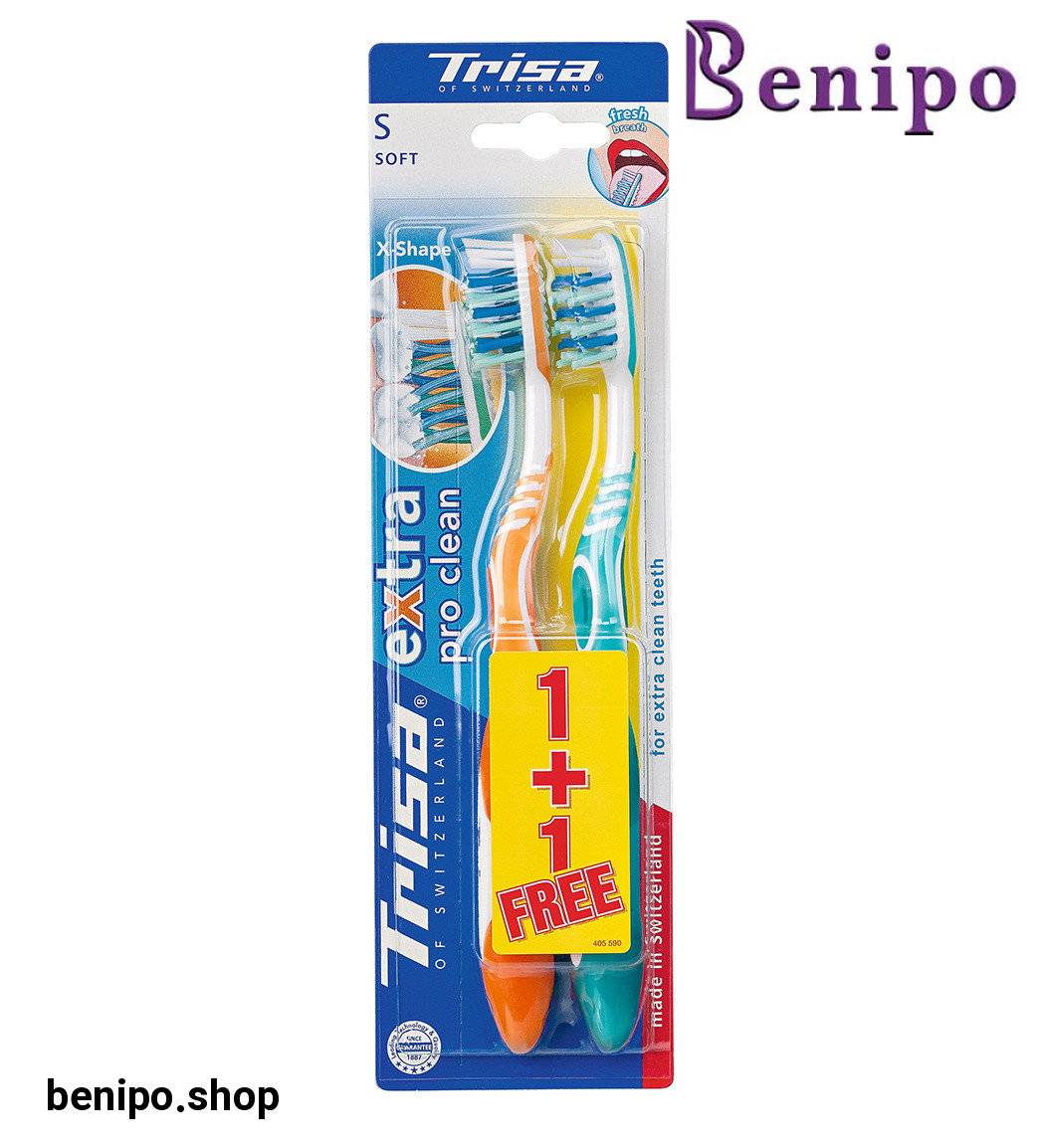 مسواک Extra Pro Clean با برس نرم بسته 2تایی ارسال با رنگ رندوم