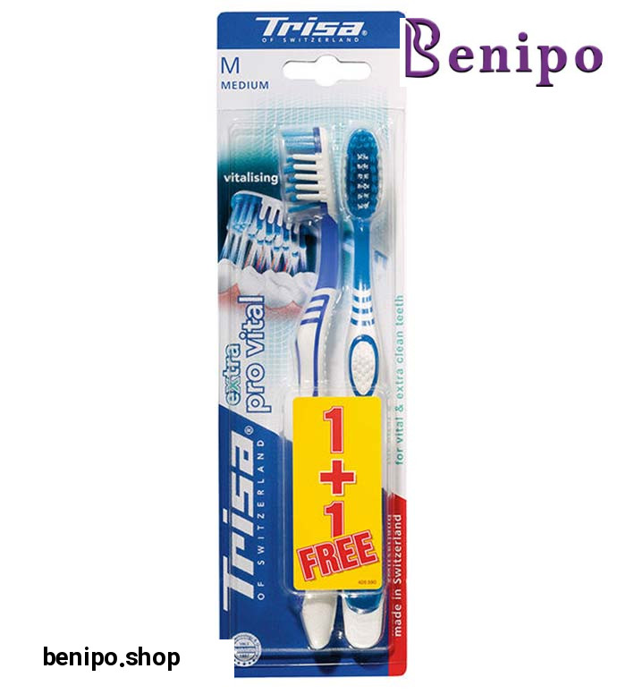 مسواک اکسترا پرو ویتال برس متوسط 2 عددی ارسال با رنگ رندوم