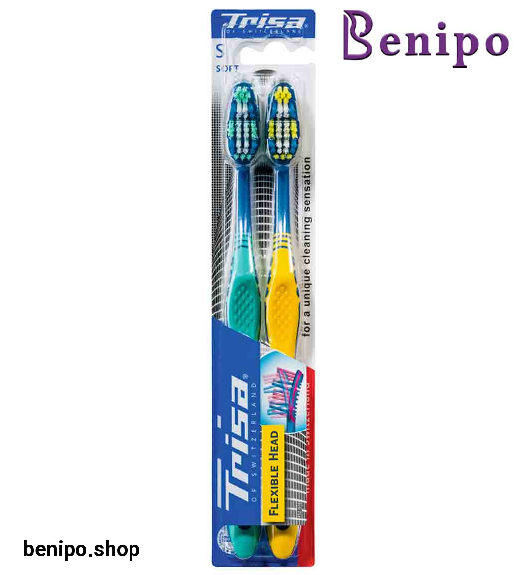 مسواک فلکسیبل هد نرم 2عددی ارسال با رنگ رندوم