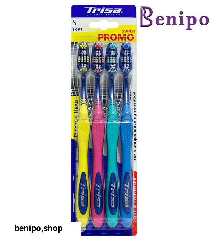 مسواک فلکسیبل هد نرم 4 عددی ارسال با رنگ رندوم