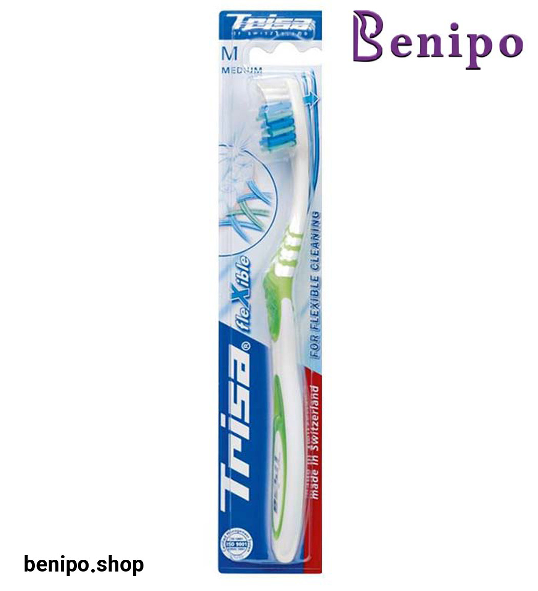 مسواک فلکسیبل برس متوسط با محافظ ارسال با رنگ رندوم