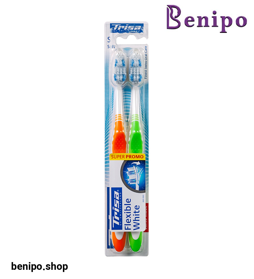 مسواک فلکسیبل وایت نرم دوتایی ارسال با رنگ رندوم