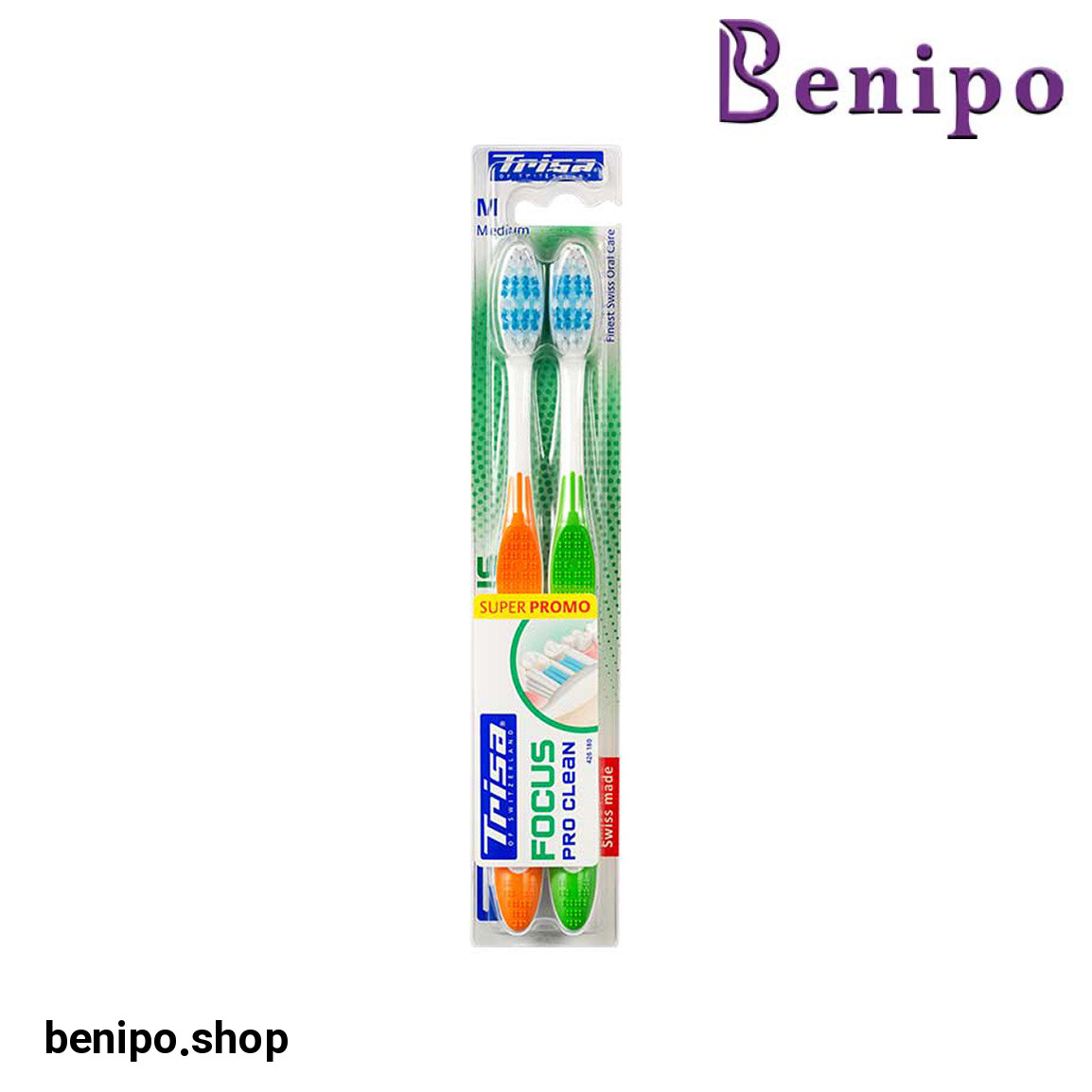 مسواک مدل Focus Pro Clean با برس متوسط بسته 2 عددی