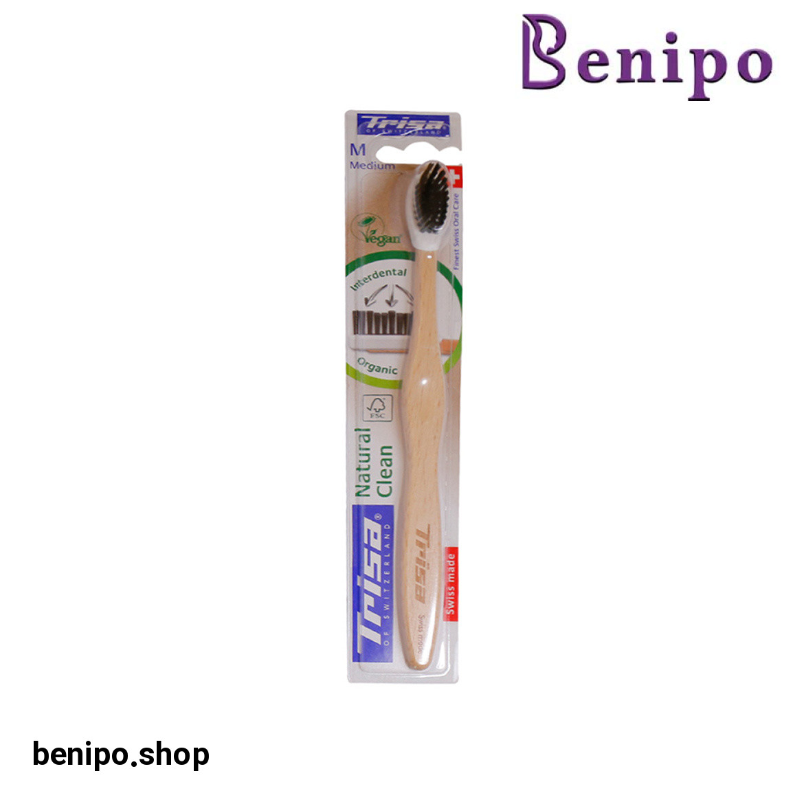 مسواک مدل Natural Clean با برس متوسط