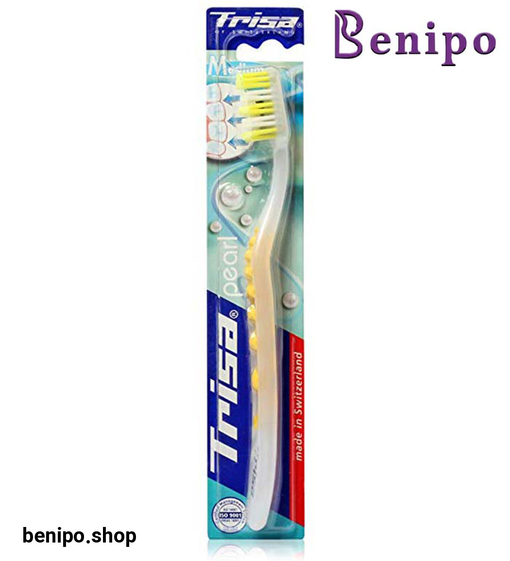 مسواک پرل وایت با برس متوسط ارسال با رنگ رندوم