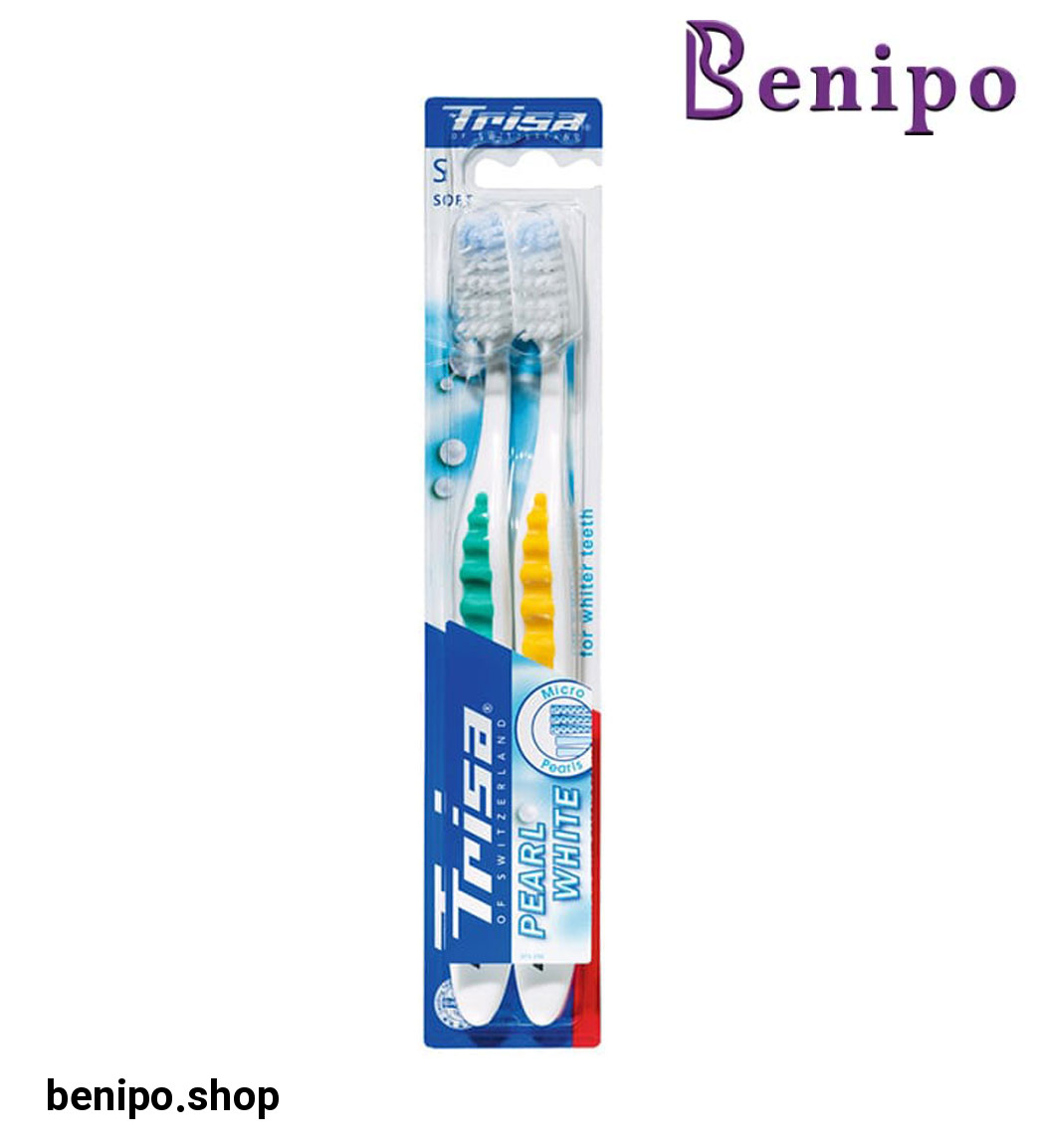 مسواک پرل وایت متوسط دو تایی ارسال با رنگ رندوم