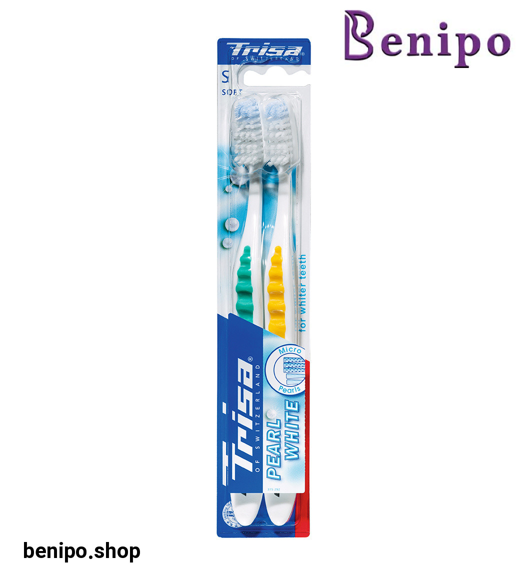 مسواک پرل وایت نرم دوتایی ارسال با رنگ رندوم