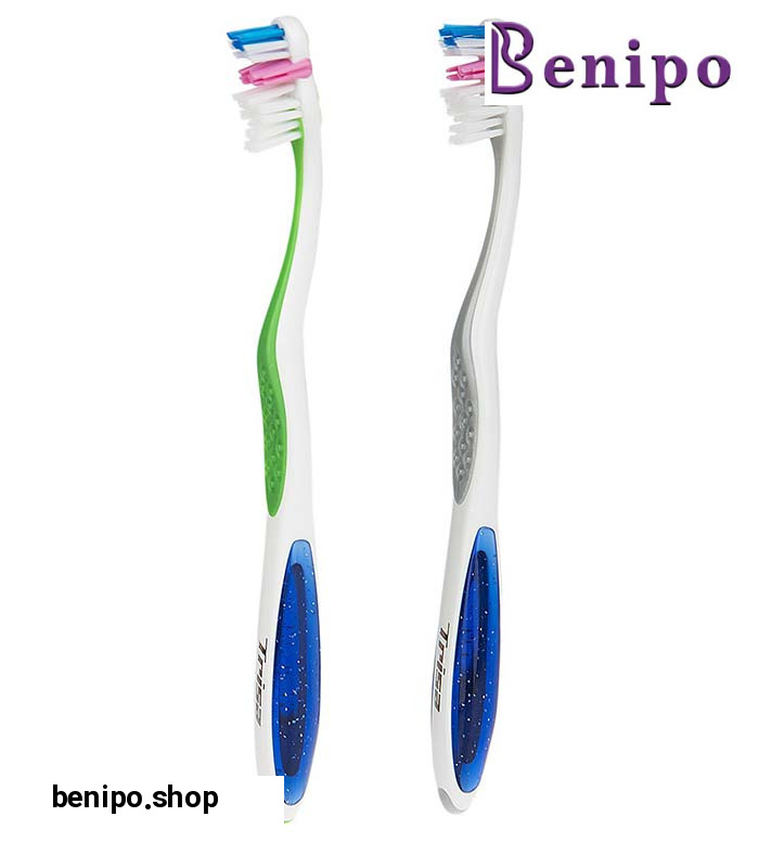 مسواک پرفکت وایت با برس متوسط 2 عددی ارسال با رنگ رندوم