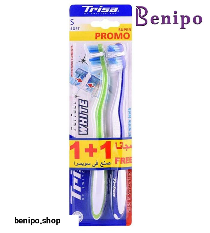 مسواک پرفکت وایت با برس نرم 2 عددی ارسال با رنگ رندوم