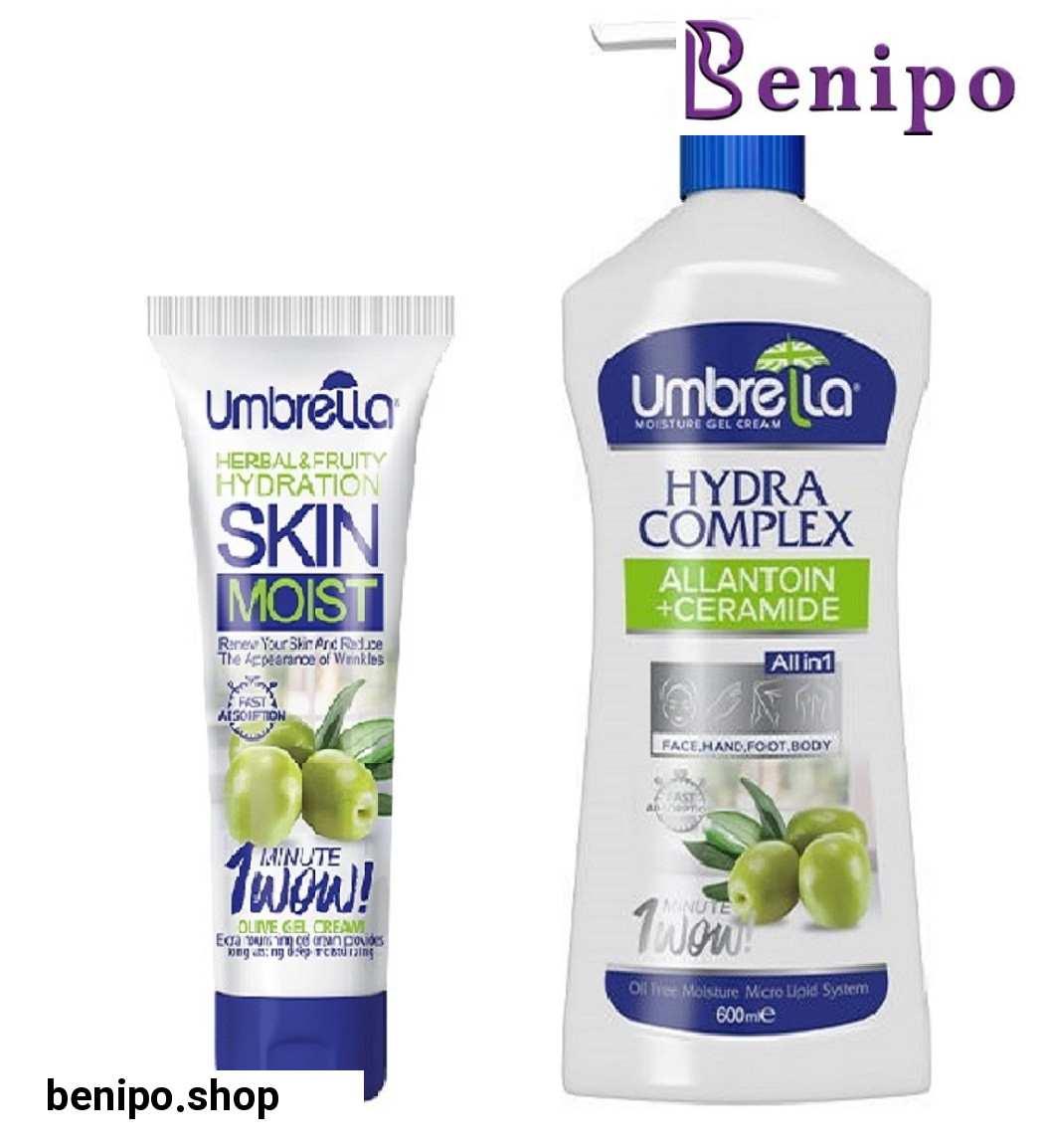 پک کرم ژل آبرسان زیتون حجم 600 میل و کرم ژل آبرسان زیتون  حجم 75 میل