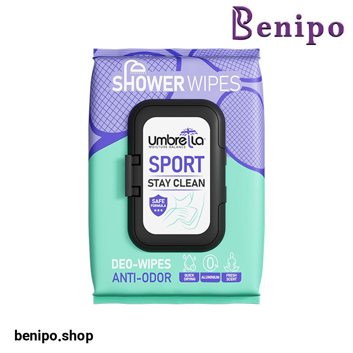 دستمال مرطوب خوشبو کننده بدن مدل Sport بسته 50 عددی