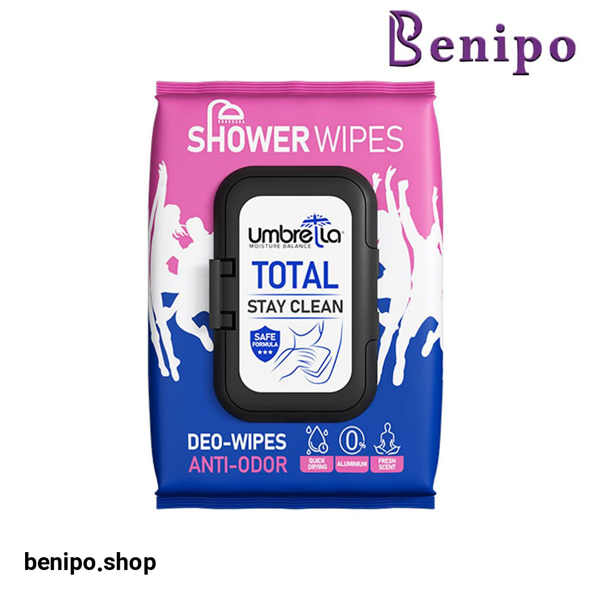 دستمال مرطوب خوشبو کننده بدن مدل Total بسته 50 عددی