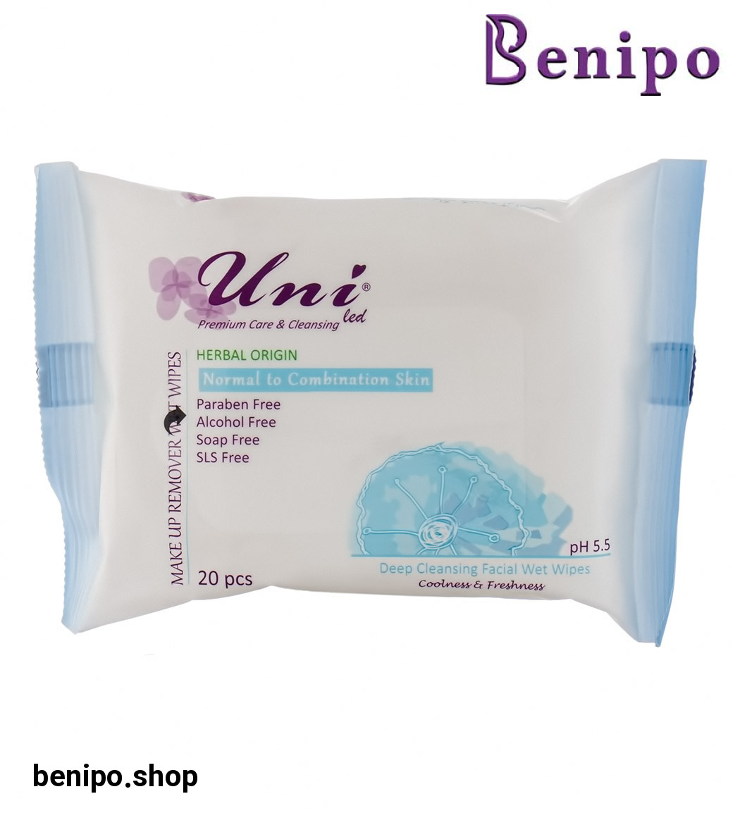 دستمال  مرطوب  پاک کننده آرایش پوست مختلط  و نرمال