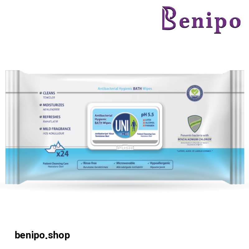 دستمال مرطوب بهداشتی آنتی باکتریال حمام