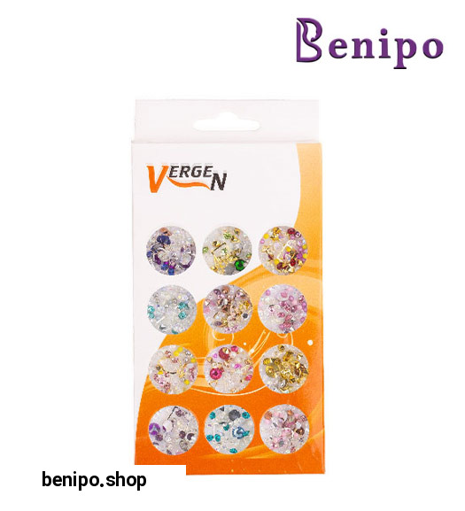 نگین ناخن GS107 بسته 12عددی