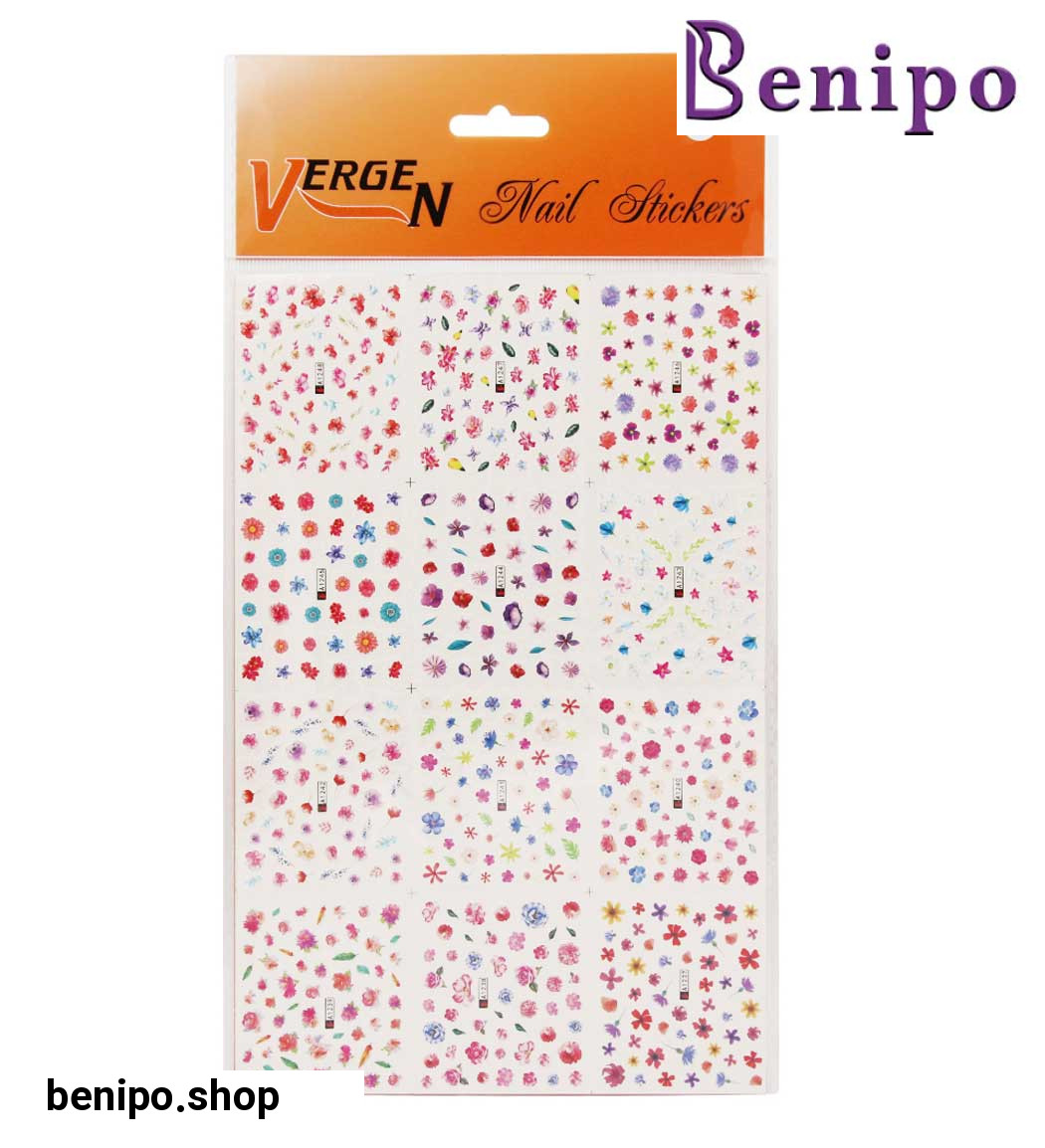 برچسب ناخن GS123 بسته 12عددی