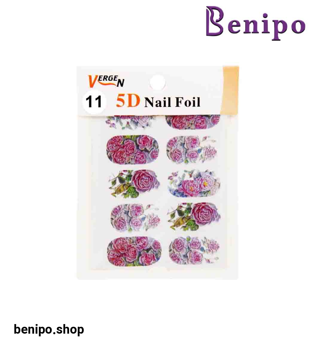 برچسب ناخن 5D مدل GS125 ارسال با طرح رندوم