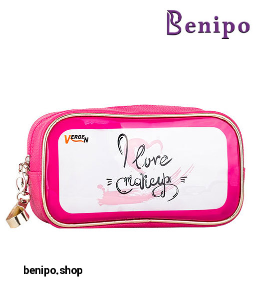 کیف آرایش طلقی دور چرم P108