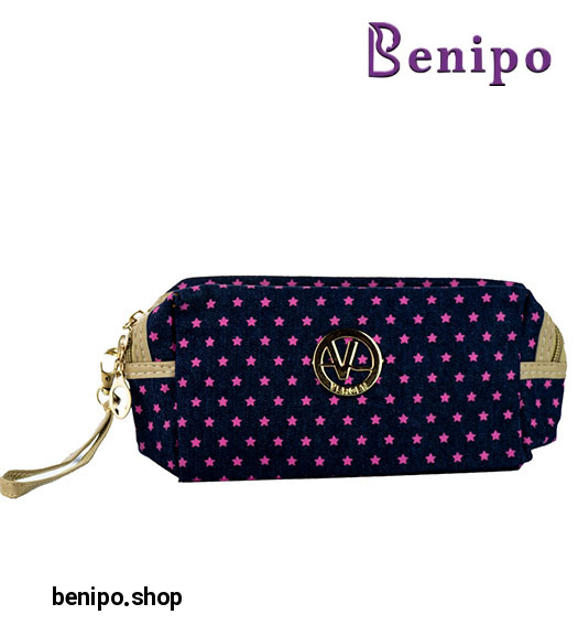 کیف آرایش دو زیپ ستاره P115