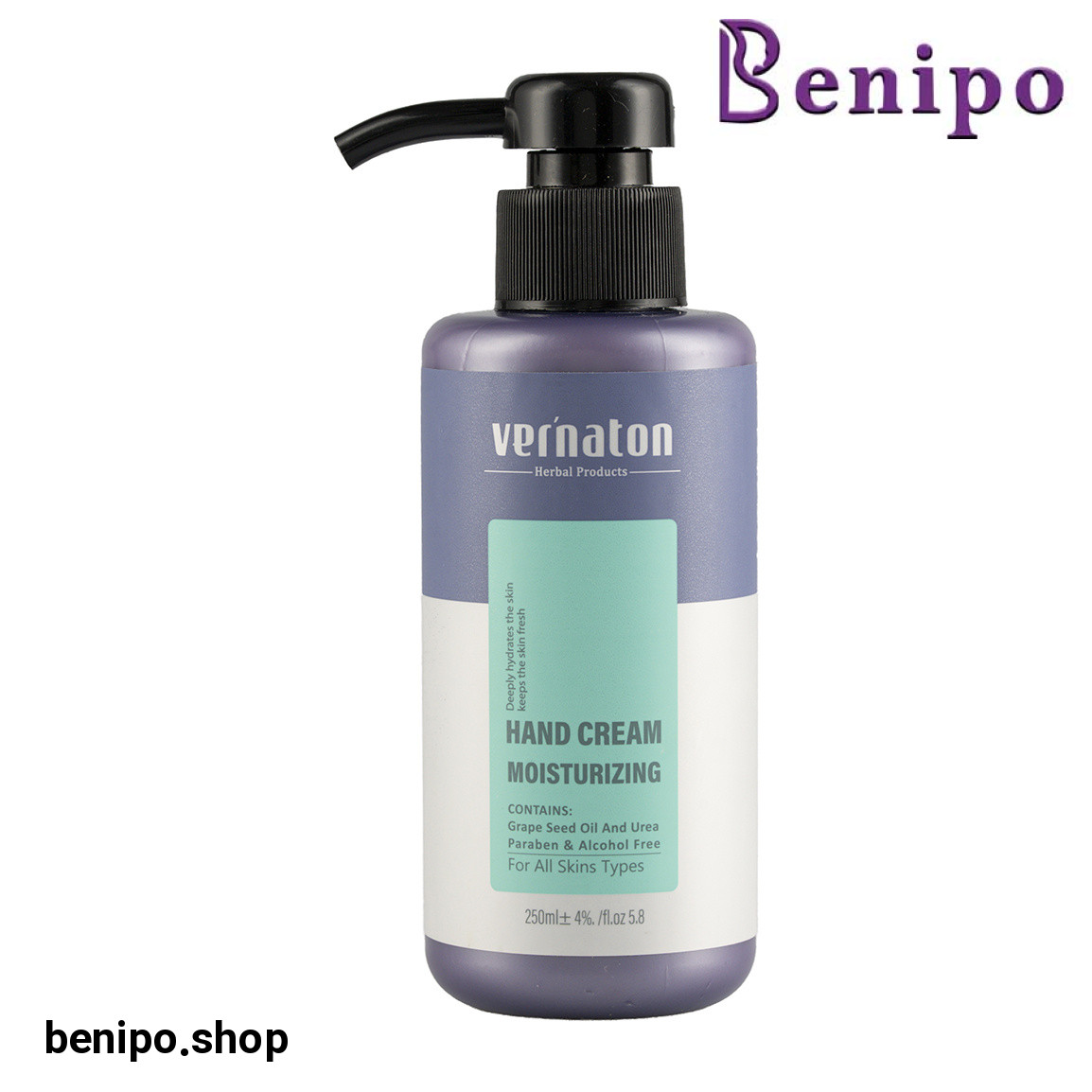 کرم مرطوب کننده دست حاوی روغن هسته انگور و اوره حجم 250 میلی لیتر