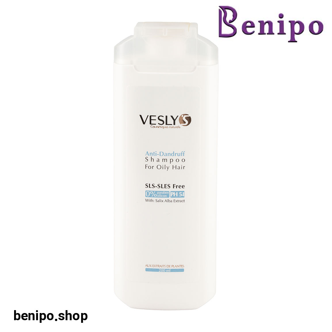 شامپو ضد شوره حاوی عصاره پوست درخت بید مناسب مو چرب حجم 200 میلی لیتر