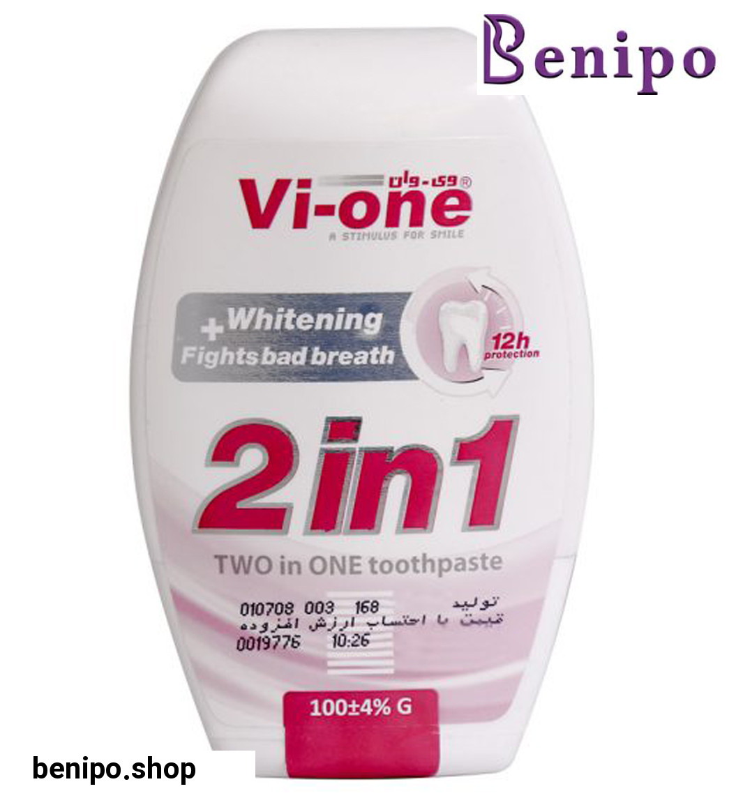 خمیر دندان 2 در 1 سفید کننده و رفع بوی بد 100گرم