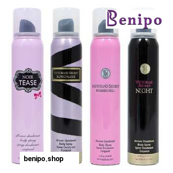 اسپری خوشبو کننده بدن زنانه مدل V1 حجم 100میل مجموعه 4 عددی