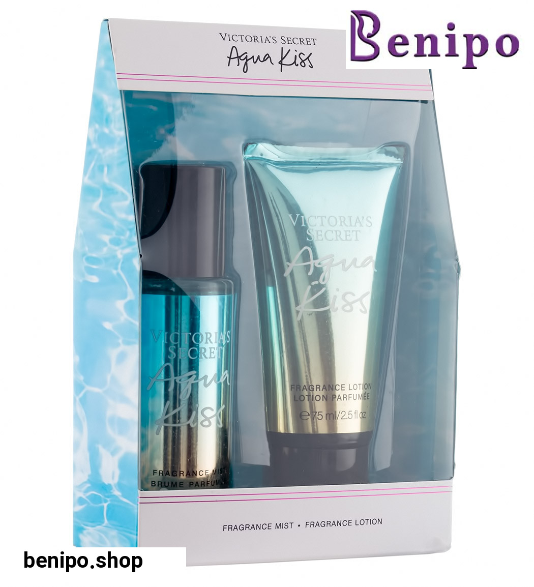 ست هدیه بادی اسپلش و لوسیون بدن زنانه Aqua Kiss