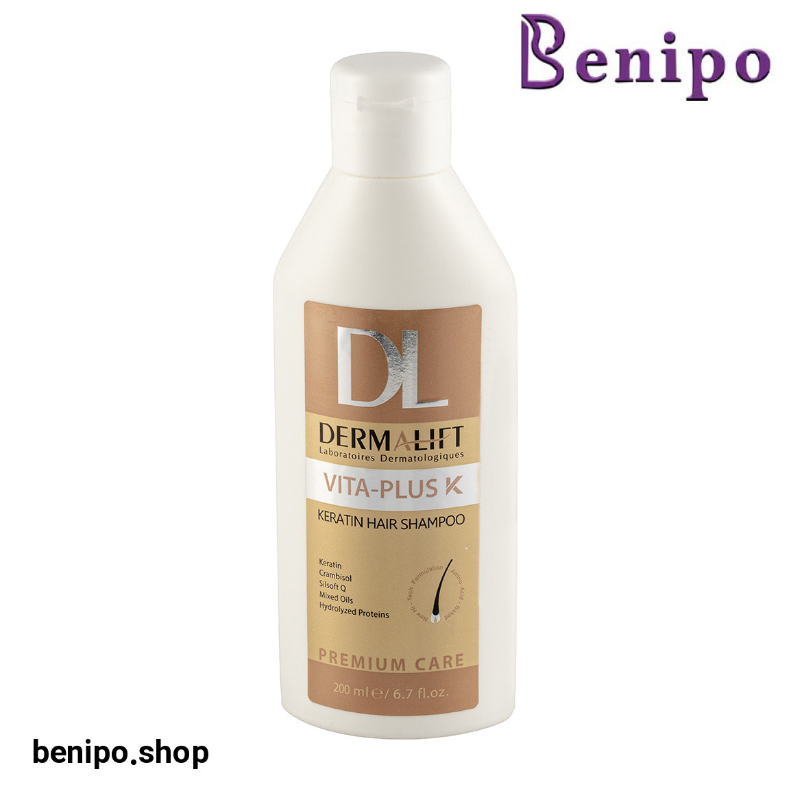شامپو مو کراتینه مدل Vita-Plus K حجم 200 میلی لیتر