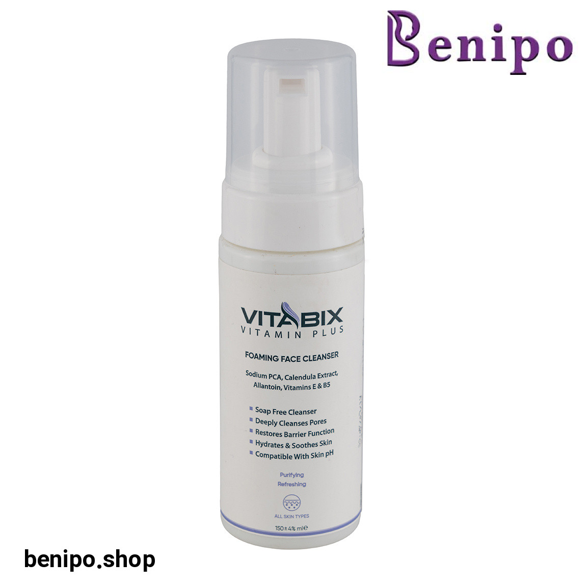 فوم شستشو صورت مناسب انواع پوست حجم 150 میلی لیتر