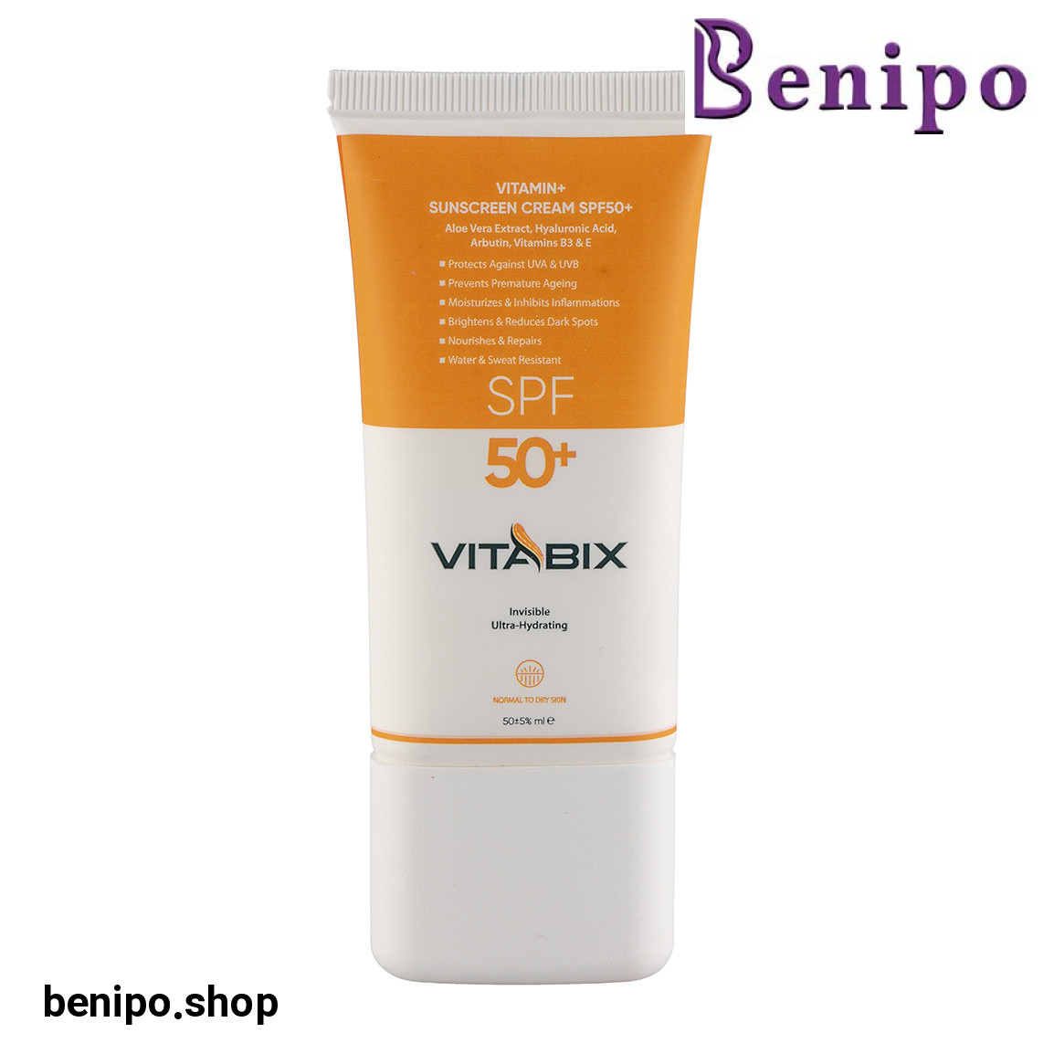 کرم ضد آفتاب بی رنگ با SPF 50 مناسب پوست خشک و معمولی حجم 50 میلی لیتر