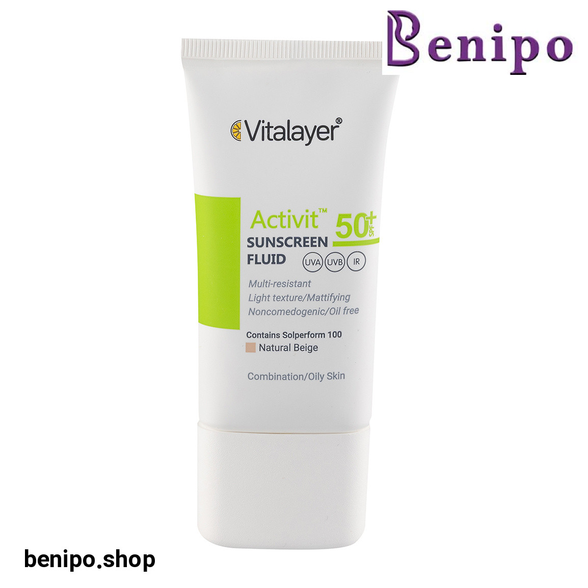 فلوئید ضد آفتاب رنگی نچرال بژ اکتیویت مناسب پوست چرب و مستعد جوش حجم 50 میل