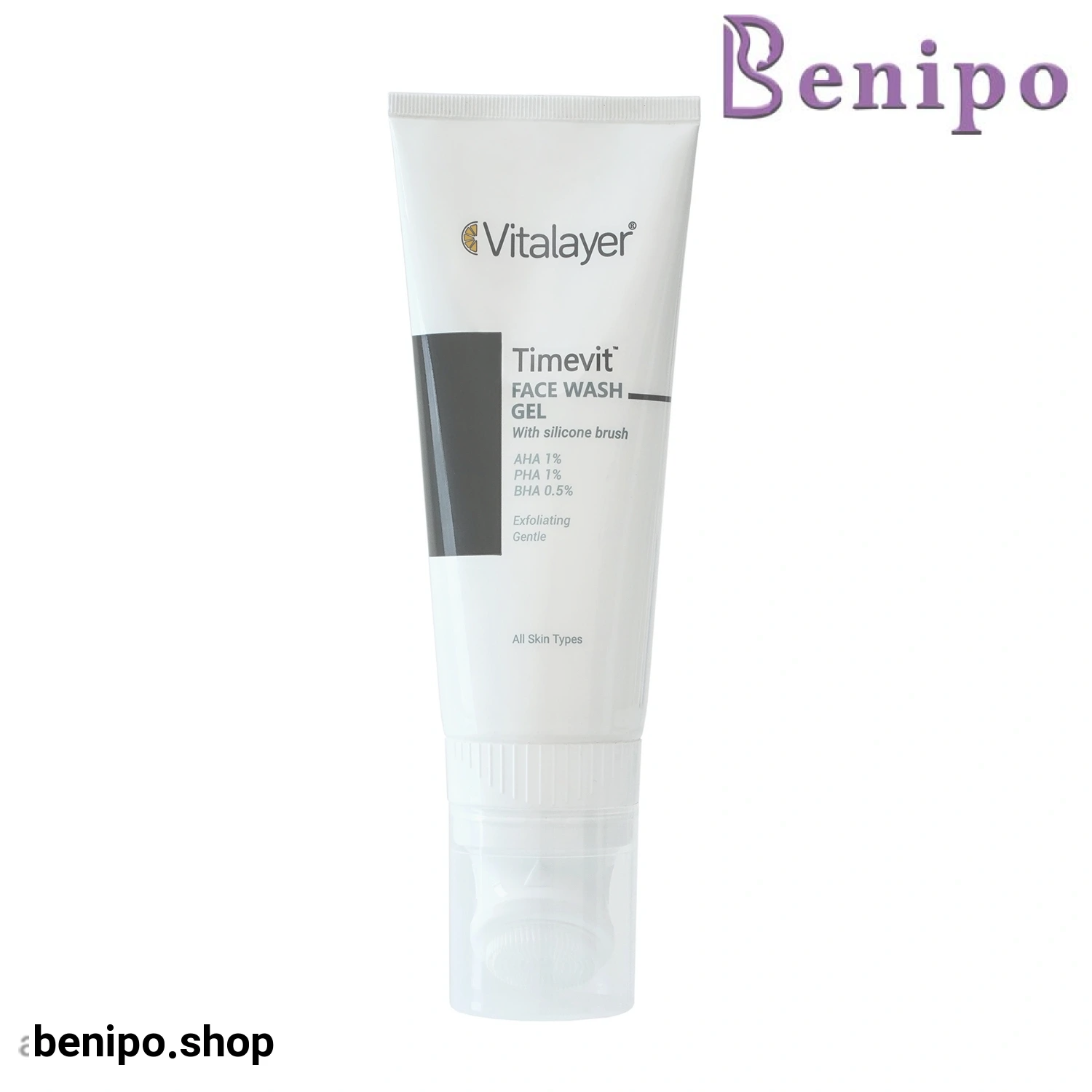 ژل شستشو لایه بردار صورت Timevit ویتالیر