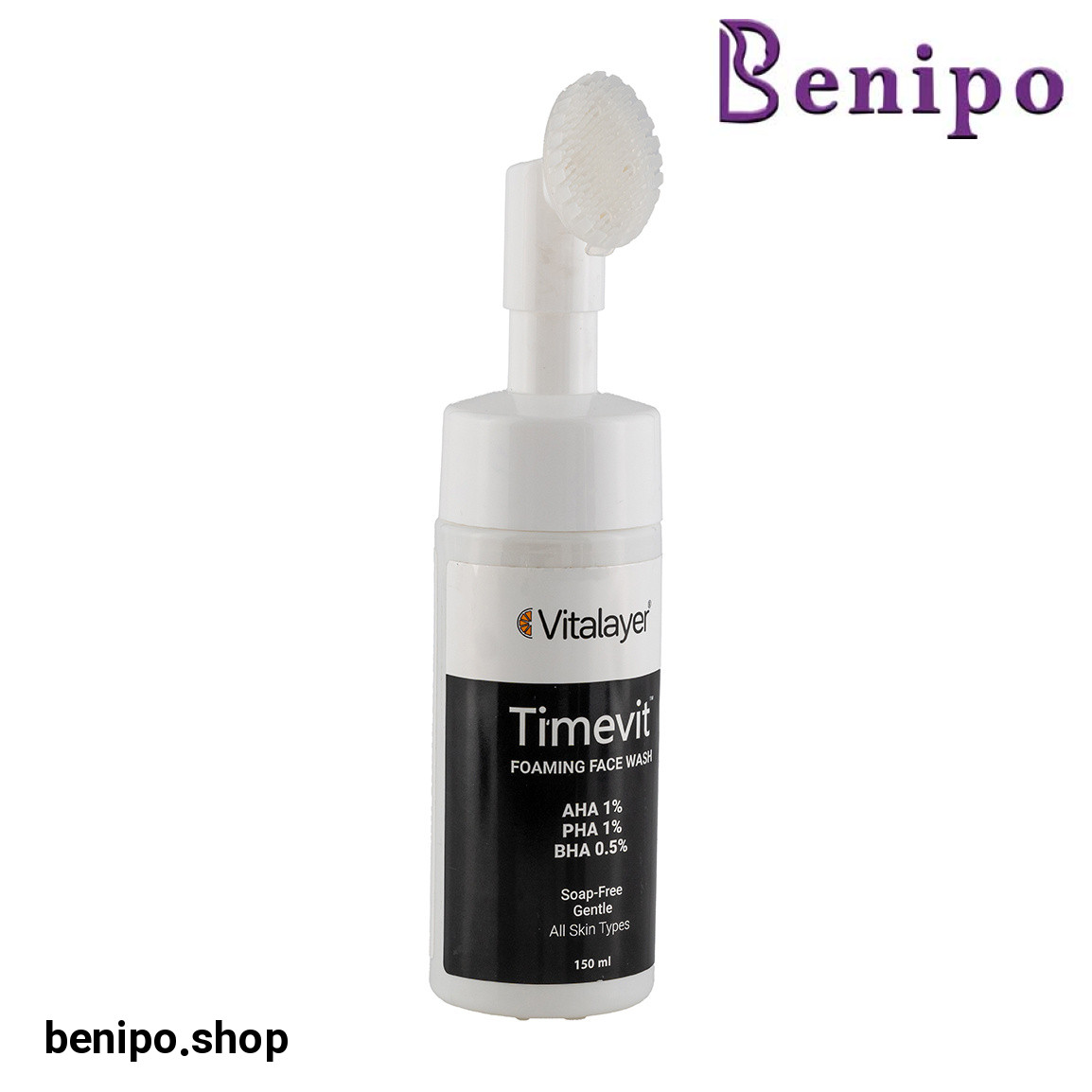فوم شستشو مدل Timevit مناسب انواع پوست حجم 150 میلی لیتر