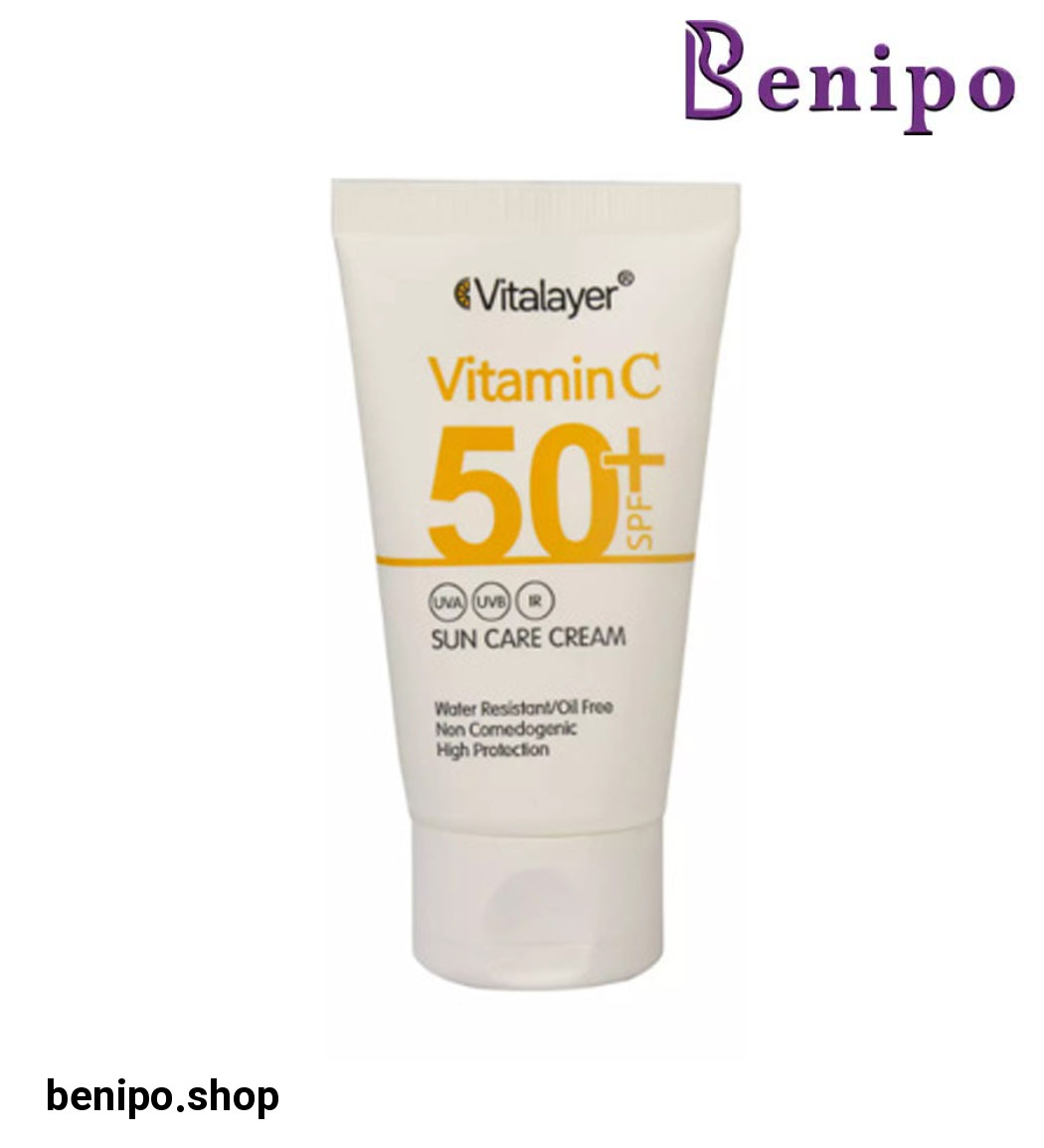 کرم ضد آفتاب بی رنگ Spf50 حاوی ویتامین سی حجم 40میل