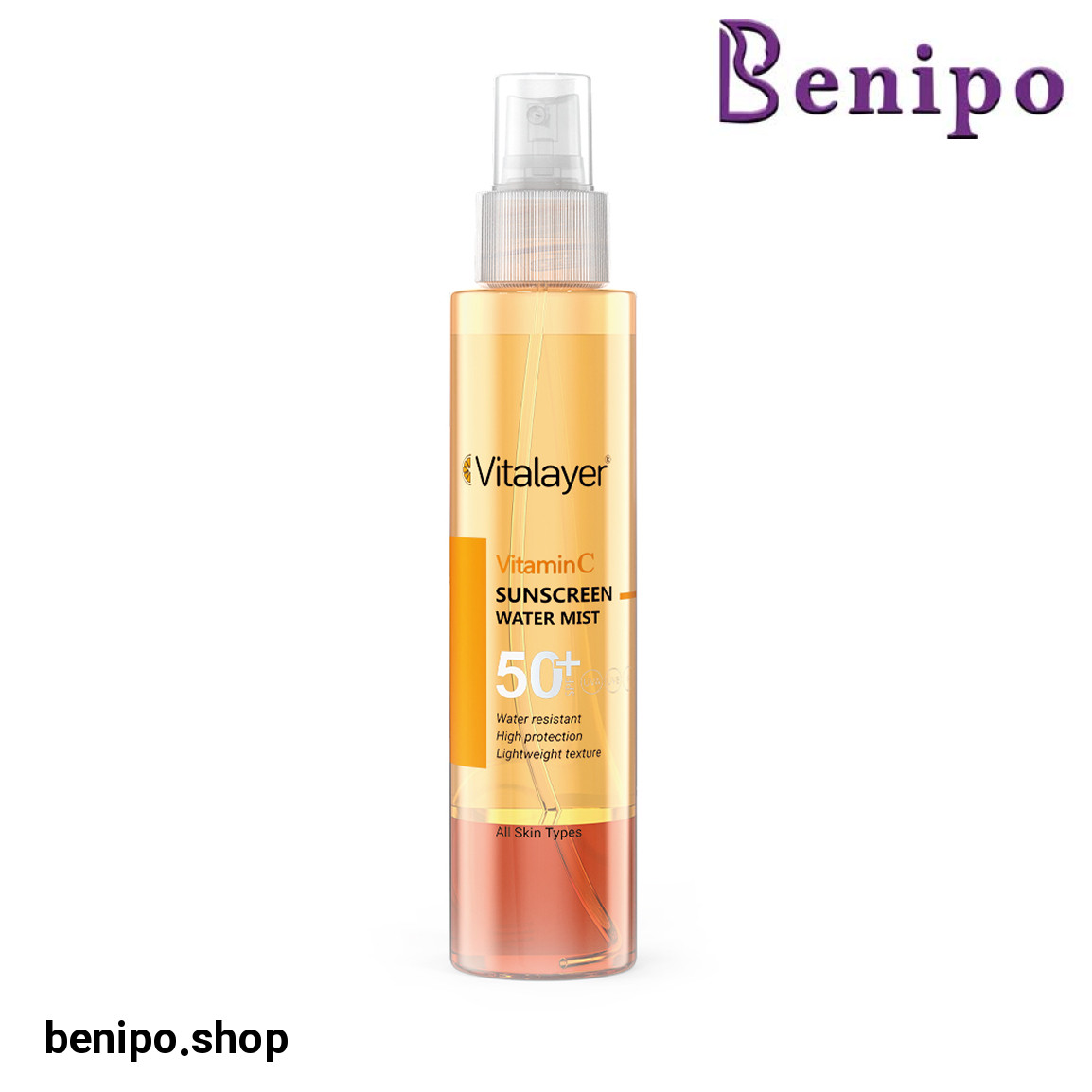 اسپری ضد آفتاب دو فاز با SPF50 دارای ویتامین سی حجم 150 میلی لیتر